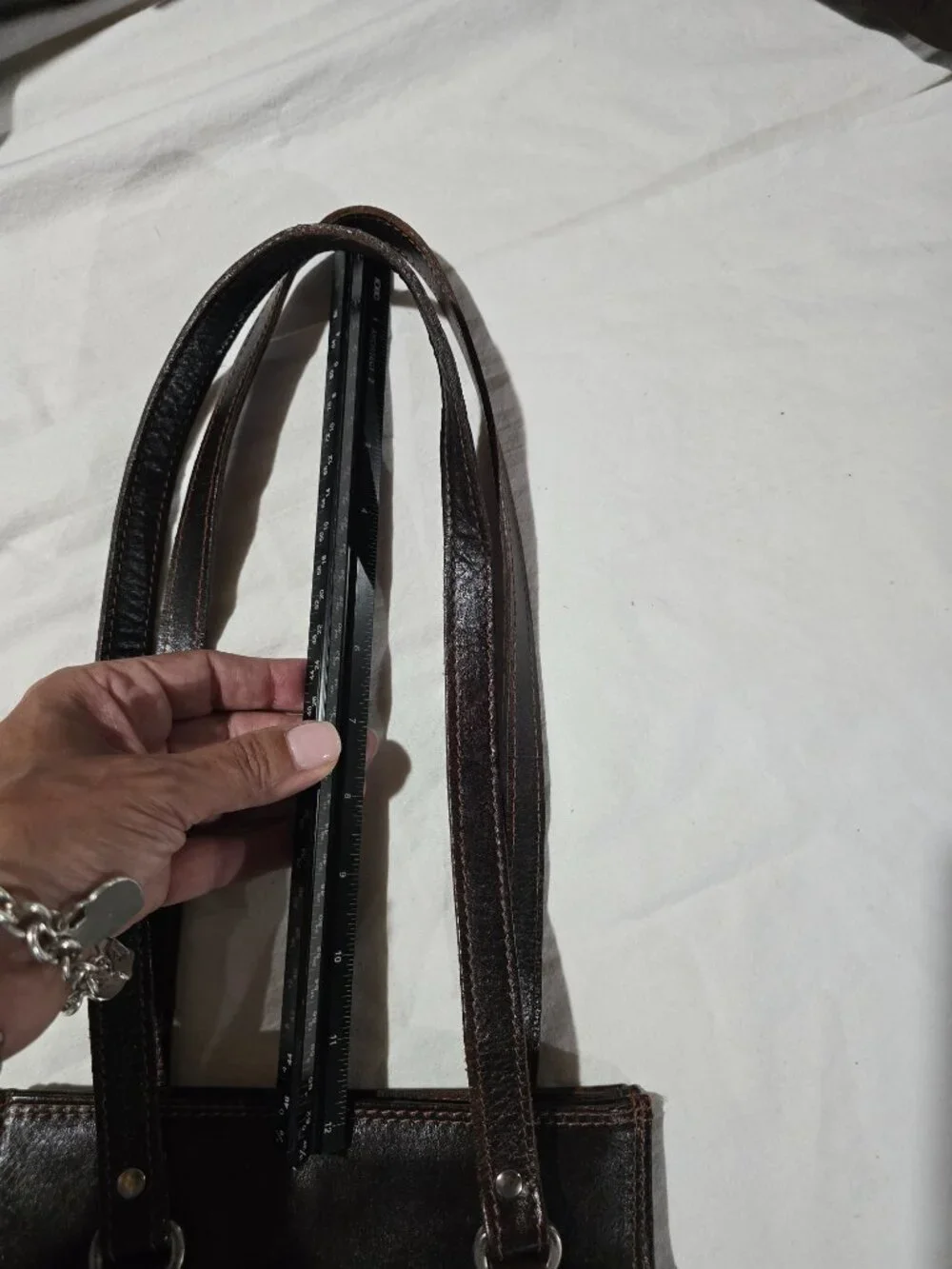 American West Brown Tooled Leather Shoulder Bag Vintage Buffalo Nickel Accent